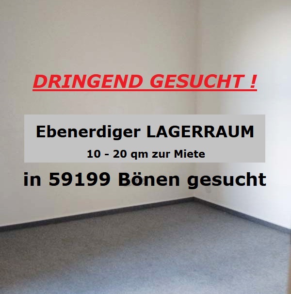 Dringend zur Miete gesucht – Lagerraum in 59199 Bönen zur Lagerung von Sachspenden!